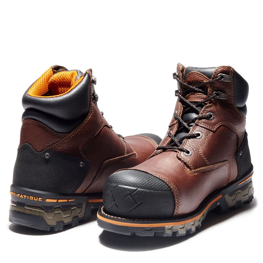 Bocanci De Muncă Timberland Barbati Maro/Negrii - Pro® Boondock 6\" Comp Toe - Romania - OIKQRX527